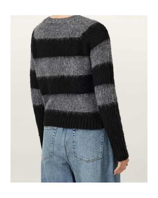 AllSaints Black Striped Sweater