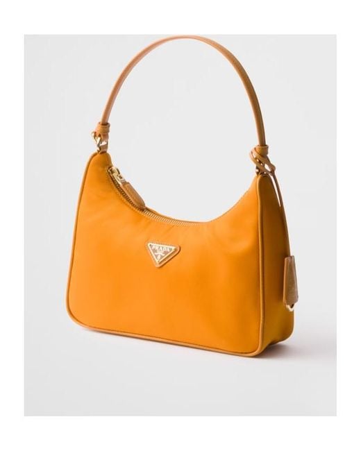 Prada Orange Logo Mini Bag