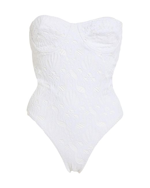 Farm Rio White One-Piece Swimsuits