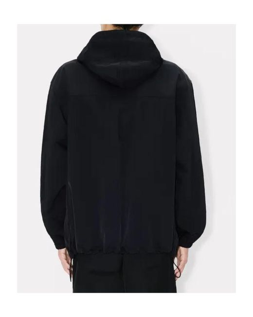 KENZO Blue Zip-Up Short Windbreaker for men