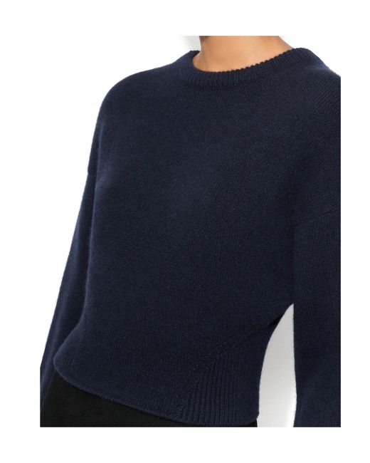 Alaïa Blue Cashmere Crew Neck Jumper