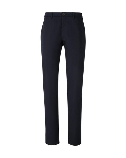 Canali Blue Button-Fly Trousers for men