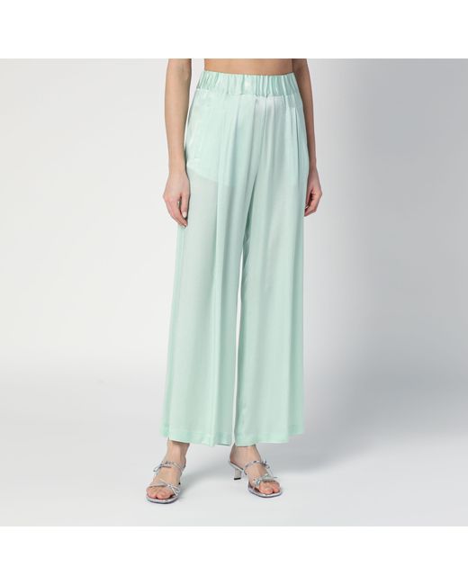 Semicouture Green Elastic Waist Casual Pants