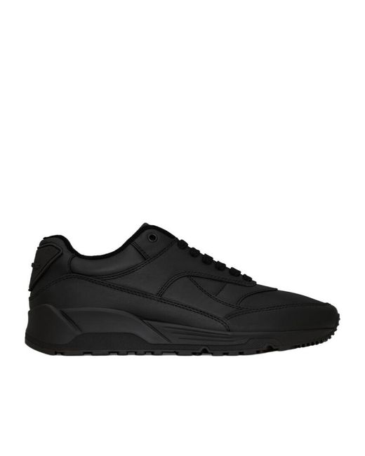 Saint Laurent Black Bump Lace-Up Sneakers for men
