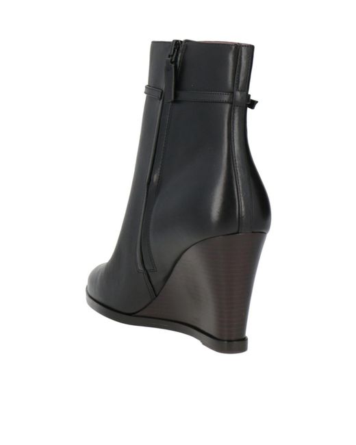 Tory Burch Black Leather Ankle Boots
