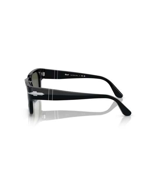 Persol Black Rectangular Frame Sunglasses for men