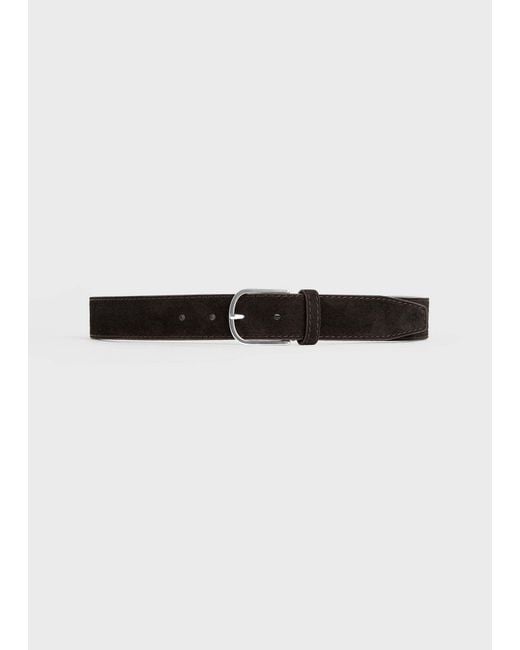 Totême White Suede Buckle Belt for men