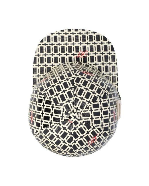 Roger Vivier White Geometric Pattern Printed Baseball Cap