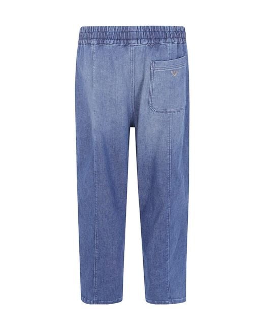 Emporio Armani Blue Jeans Wide Leg for men