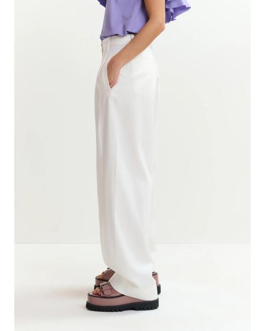 Essentiel Antwerp White Joviaal 098 Straight-Leg Pants