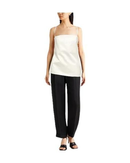 Sportmax White Satin Bandeau Top