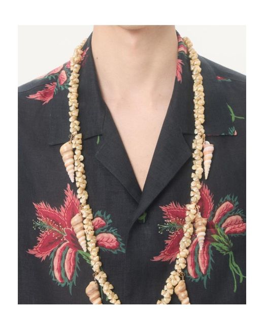 Valentino Multicolor Floral Printed Bowling Shirt for men