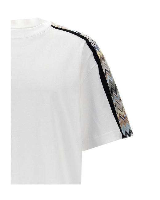 Missoni White 'Zig Zag' T-Shirt for men