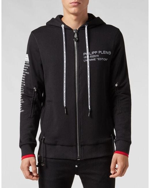 Philipp Plein Black Logo Casual Jacket for men