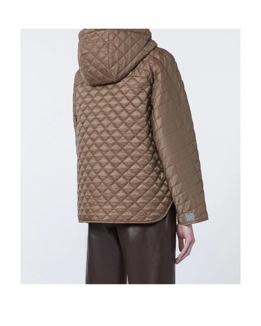 Max Mara Brown The Cube Giorno Quilted Padded Jacket