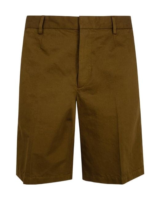 Zegna Brown Tailored Bermuda Shorts for men