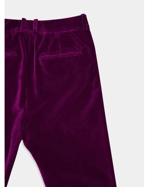 Tom Ford Purple Mid-Waisted Velvet Pants