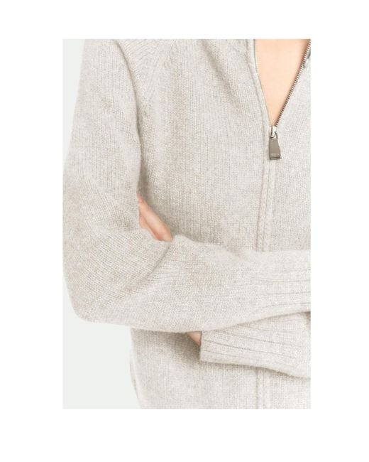 Malo White Zip Raglan Bomber