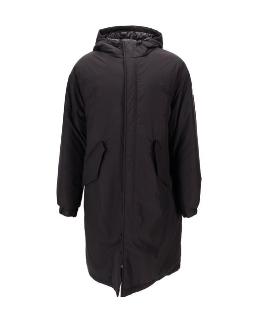 Moncler Black Sicione Logo Patch Parka for men