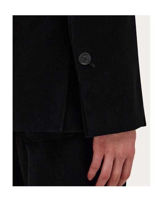 Ferragamo Black Corduroy Blazer