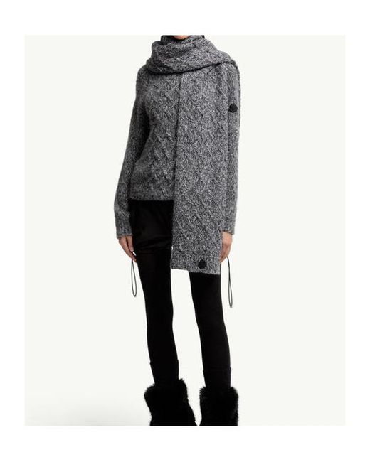 Moncler Blue Alpaca Blend Scarf
