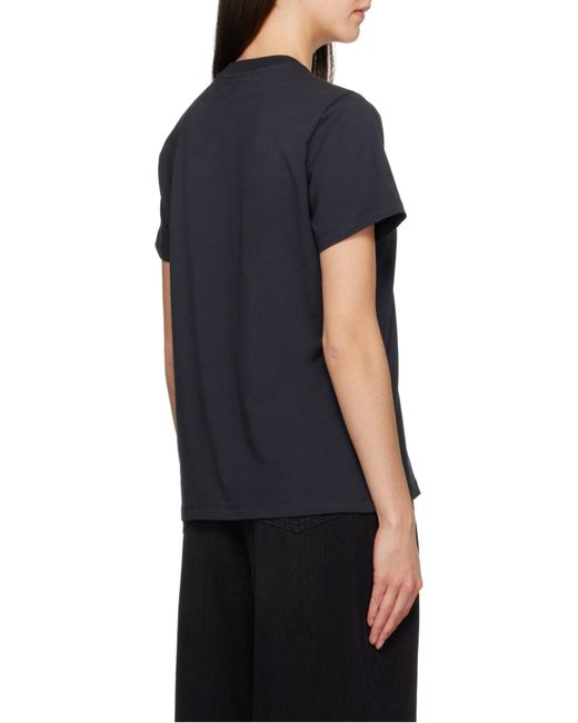 Ganni Black Flower Printed T-Shirt