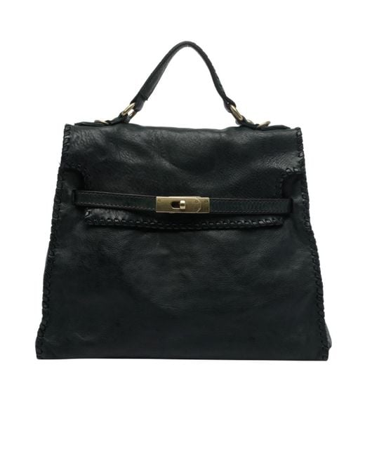 Campomaggi Black Shoulder Bag With Handle