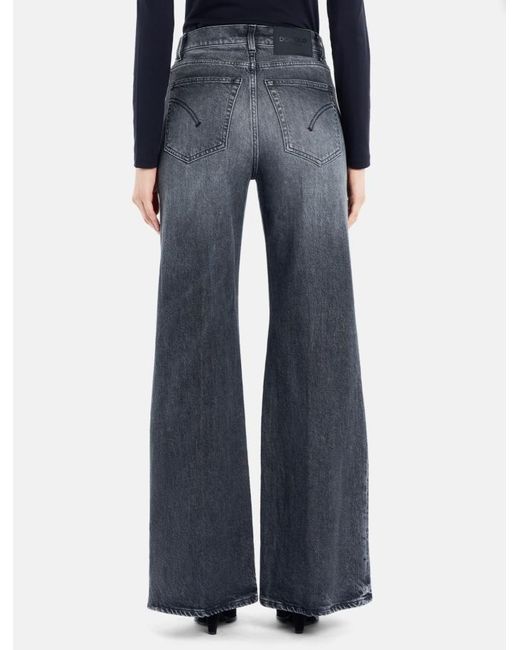 Dondup Blue Amber Wide-Leg Jeans