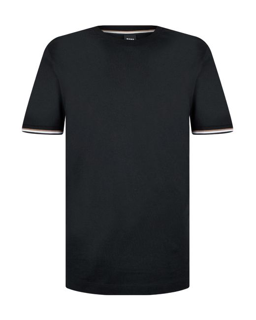 Boss Black Stripedcuff Tshirt for men