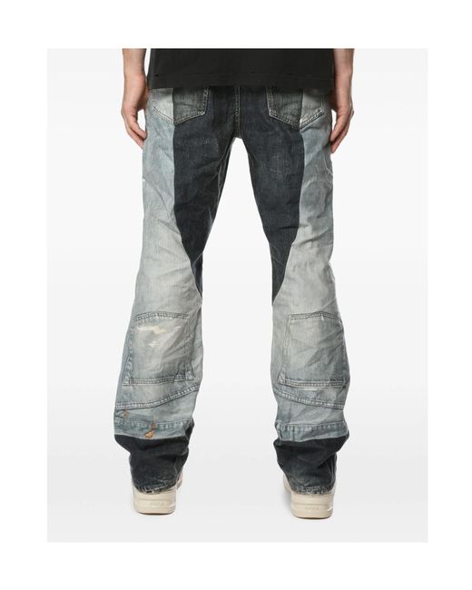 Purple Brand Blue Distressed Jeans for men