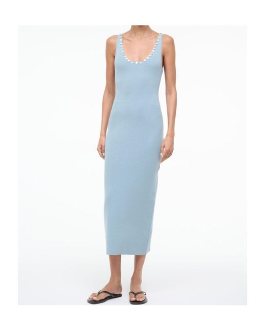 Staud Blue Sleeveless Dress