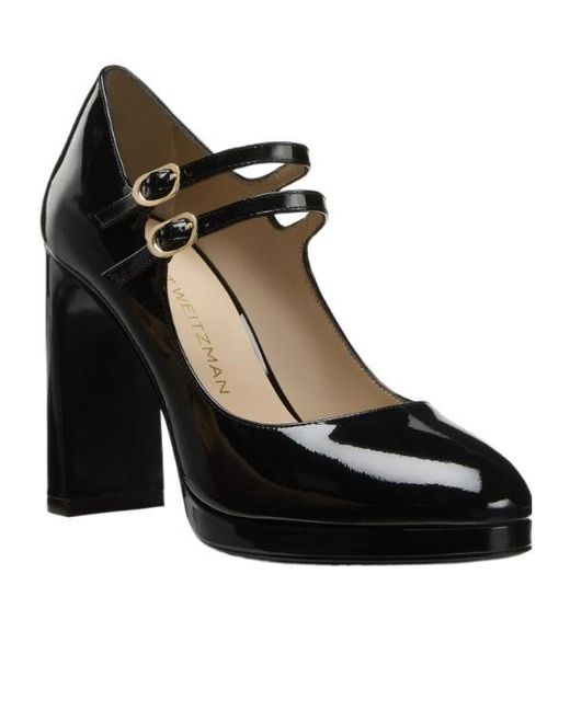 Stuart Weitzman Black Babette Platform Pumps