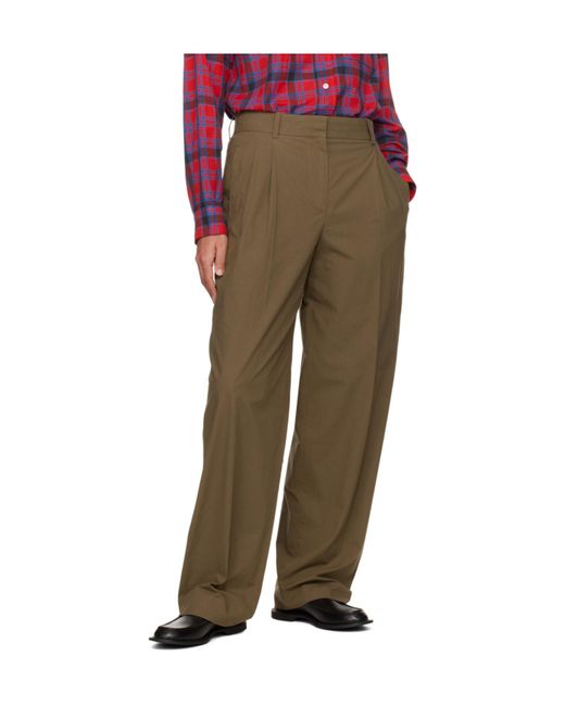 The Row Green Lilas Straight Leg Pants