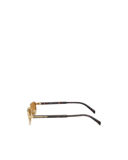 Prada Metallic Eyewear Rectangular Frame Sunglasses for men