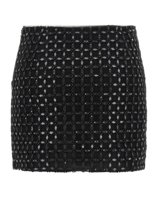 ROTATE BIRGER CHRISTENSEN Black Beaded Mini Skirt