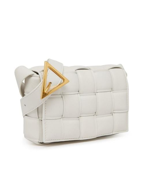 Bottega Veneta White Padded Cassette Shoulder Bag