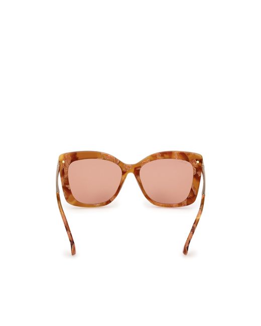 Max Mara Pink Square Frame Sunglasses