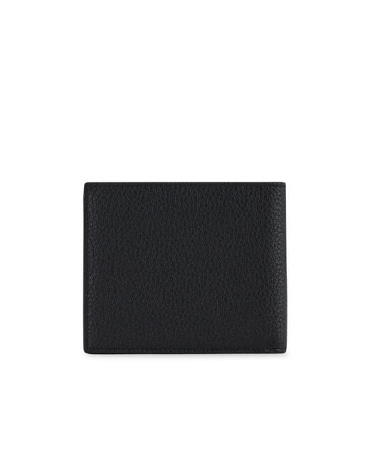 Giorgio Armani Black Grained-Textured Leather Wallet for men