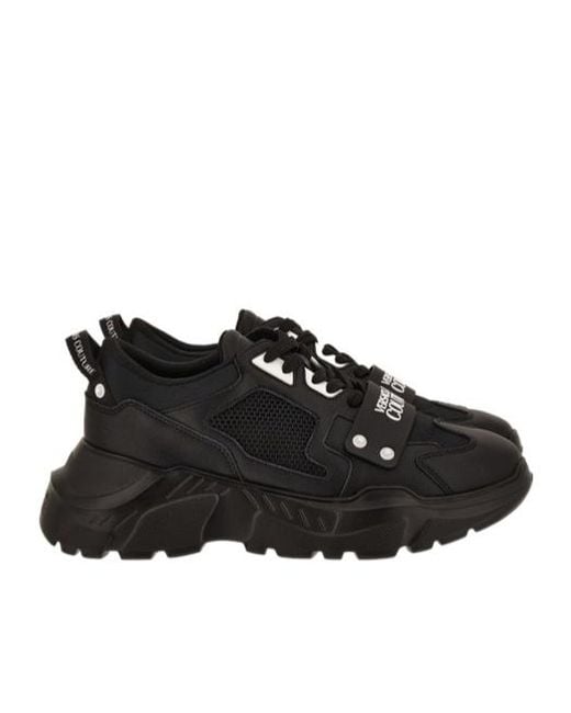 Versace Black Speedtrack Logo Sneakers for men