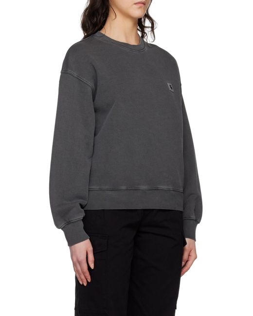 Carhartt Gray Wip Logo Patch Crewneck Sweatshirt