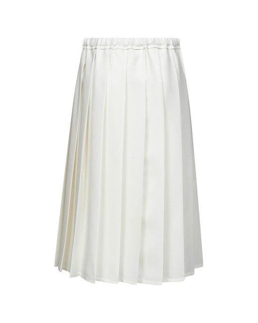 Brunello Cucinelli White Midi Skirts