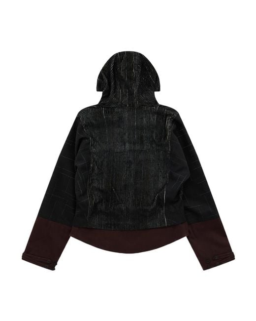 Kiko Kostadinov Black Estike Zipped Hooded Jacket for men