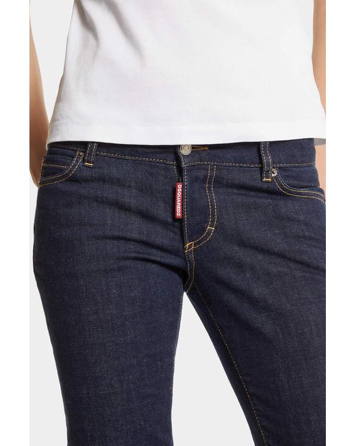 DSquared² Blue Logo-Patch Jennifer Jeans