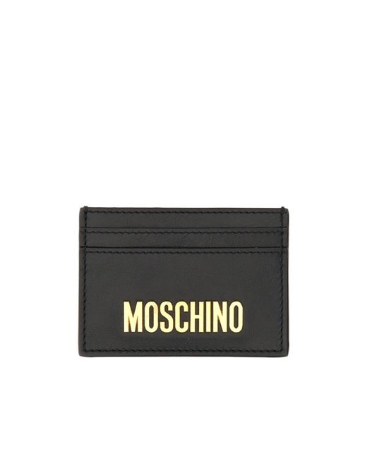 Moschino Black Logo Card Holder for men