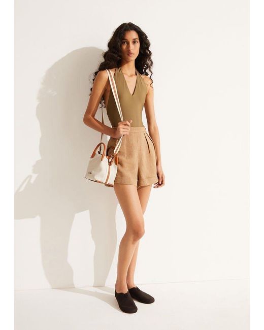 Loro Piana Natural Knot And Bow One-Piece Swimsuit