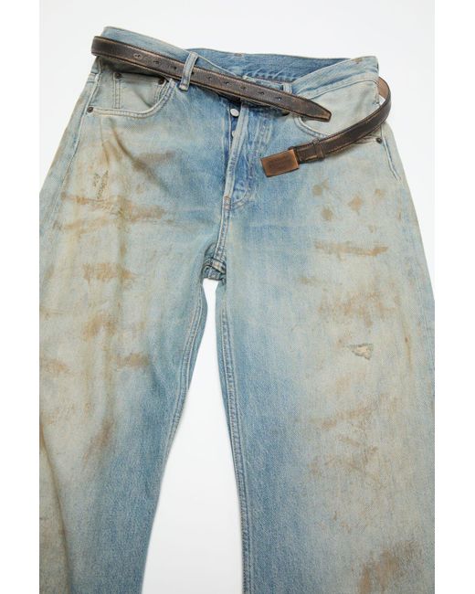 Acne Multicolor Engraved Logo Belt for men
