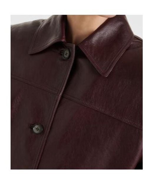 Magda Butrym Brown Oversized Leather Jacket