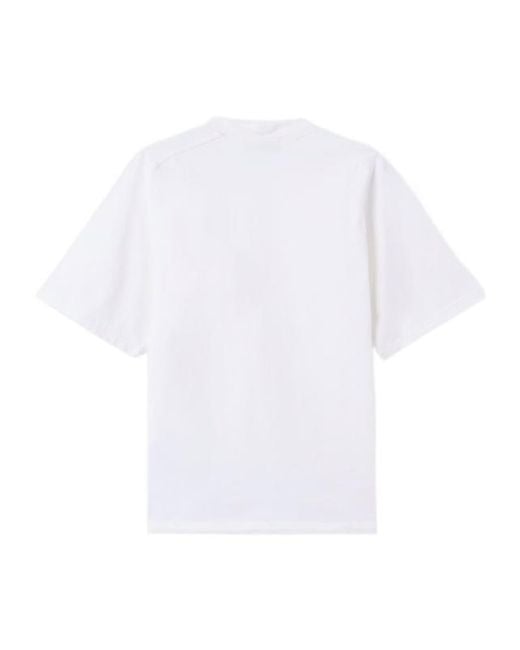 Stone Island White Logo-Patch T-Shirt for men