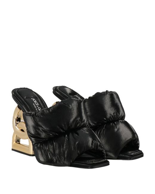 Dolce & Gabbana Black Solid Color Sandals