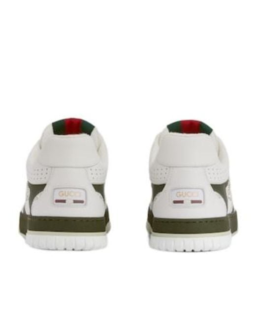 Gucci White Re-Web Sneakers for men